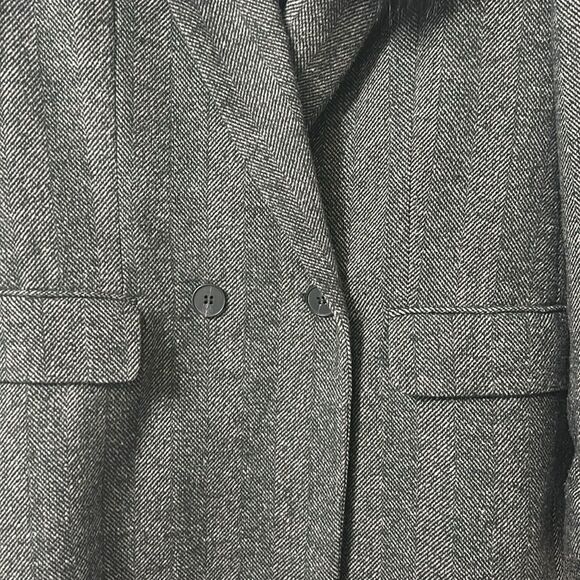 Zara Black/Gray Removable Faux Fur Collar Blazer/Jacket(Size Medium) - Picture 8 of 13